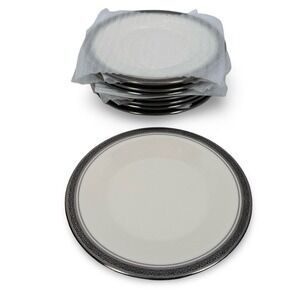 Franciscan Masterpiece China Indigo Bread Butter Plates Set of 8 Silver Rim New